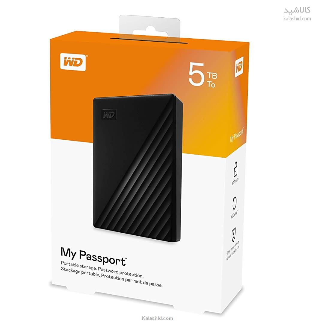 هارد اکسترنال وسترن دیجیتال مدل My Passport WDBPKJ0050BBK-WESN ظرفیت 5 ترابایت